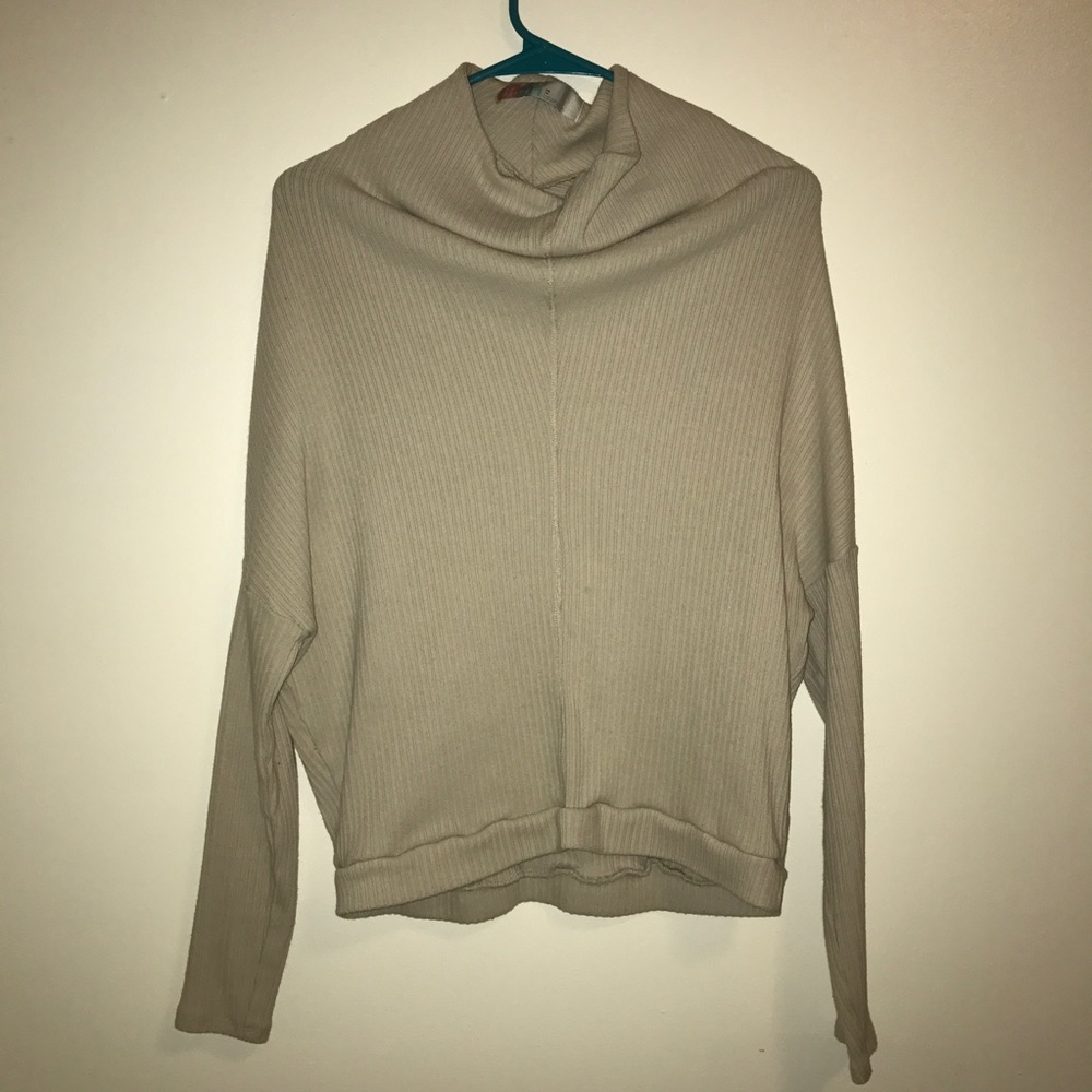 Free People FP Beach Cowl Neck Long Sleeve Tee